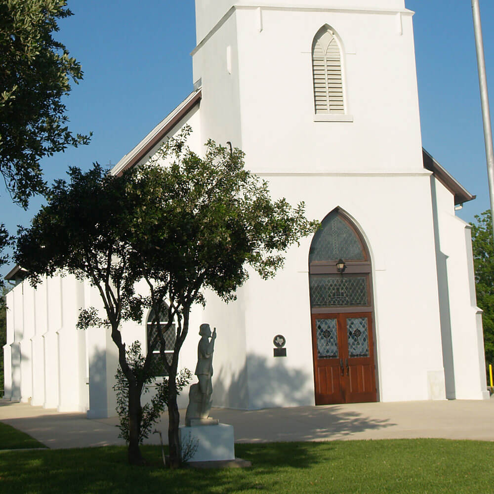 1. Immaculate Conception Catholic Church 1 Panna Maria TX Leaded Glass Restoration Protective Glazing Wo