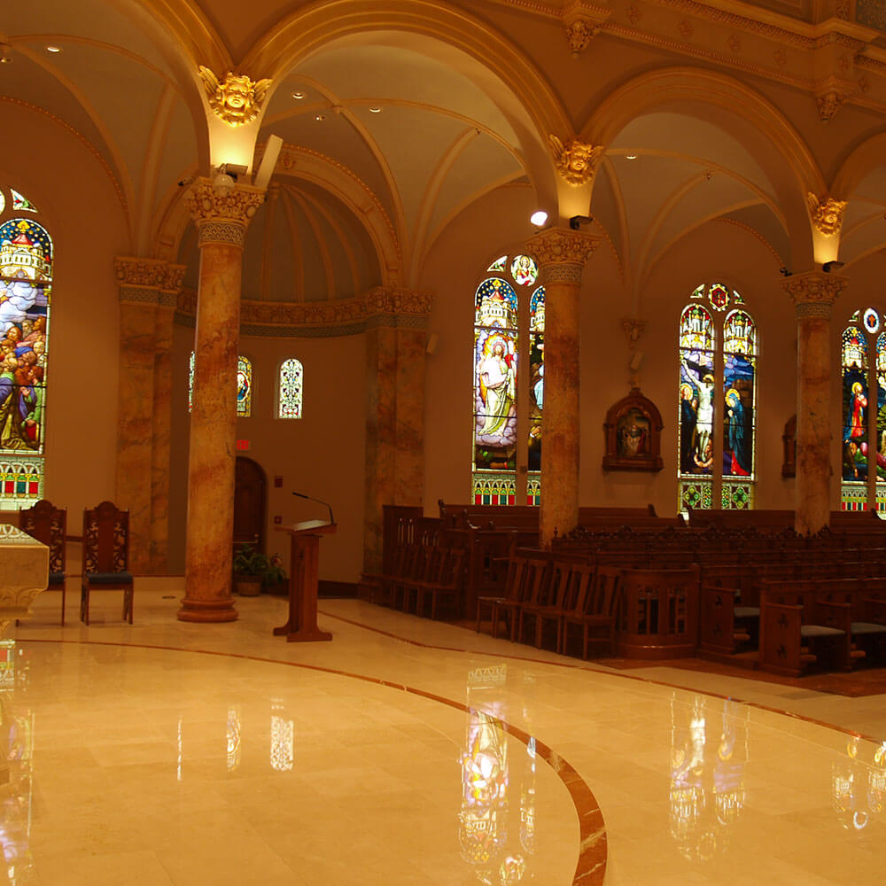 1. University of the Incarnate Word Mother House Chapel San Antonio TX Leaded Glass Restoration Leaded Glass Etch