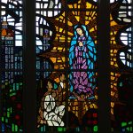 St. Ambrose Catholic Church Houston TX Faceted Glass Leaded Glass Our Lady of Guadalupe San Juan Diego
